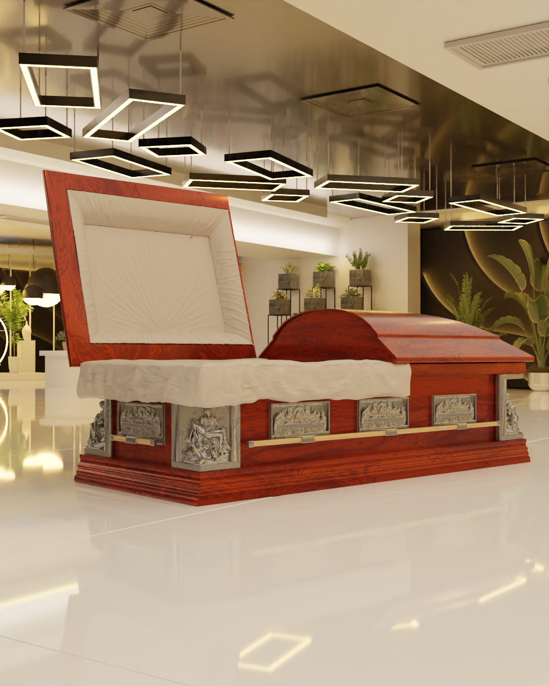 Wooden With metal designs