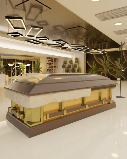 Golden Modern Casket