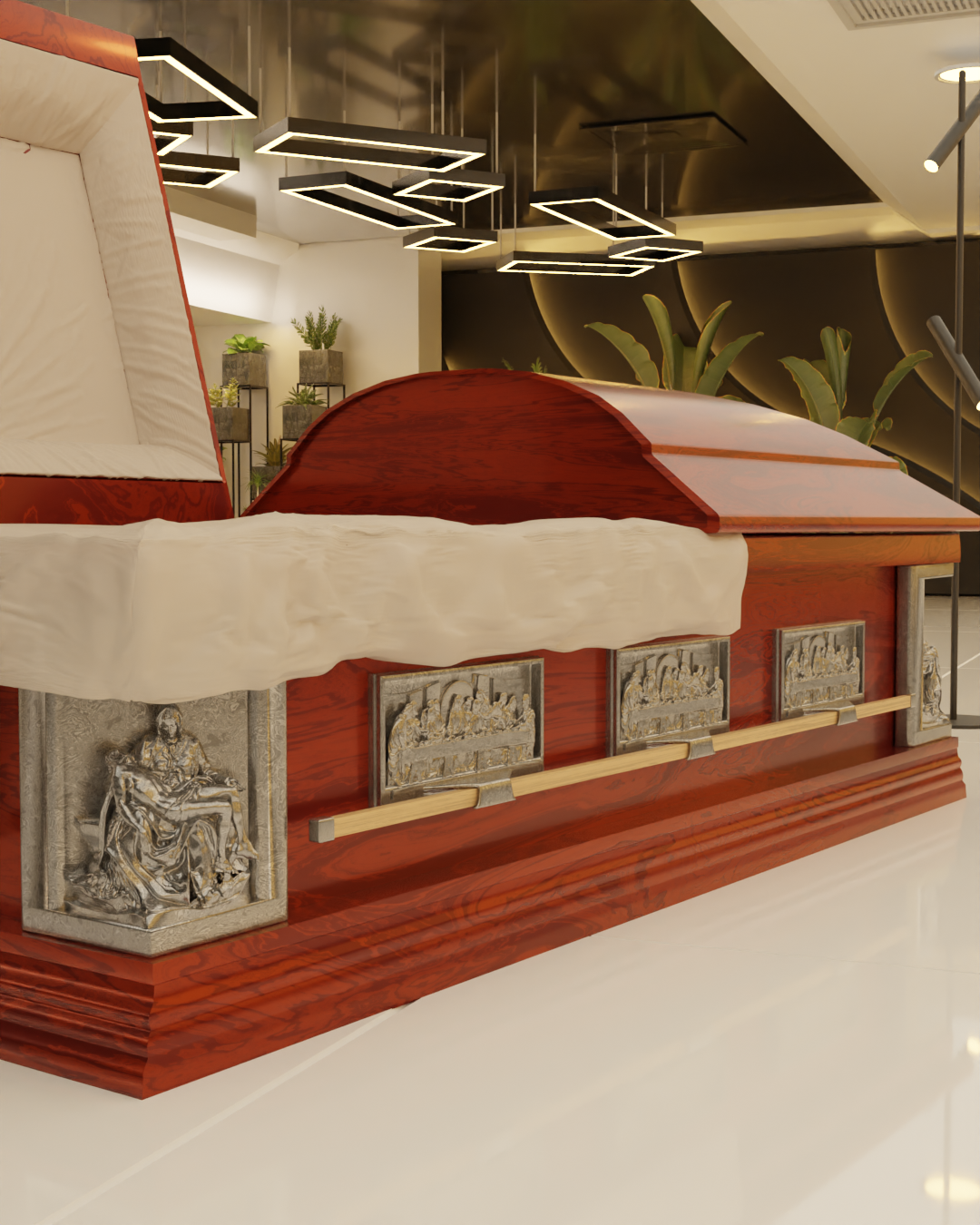 Wooden With metal designs
